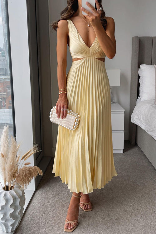 pleated midi dress wedding guest Elle and evening events Color:Dusty  Blue WINTER 25 Wedding Colors Different Shades