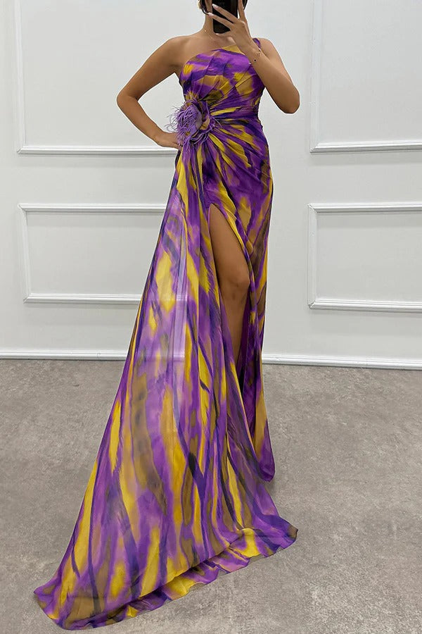 Petronella | Wedding Guest One-Shoulder Maxi Dress for Women