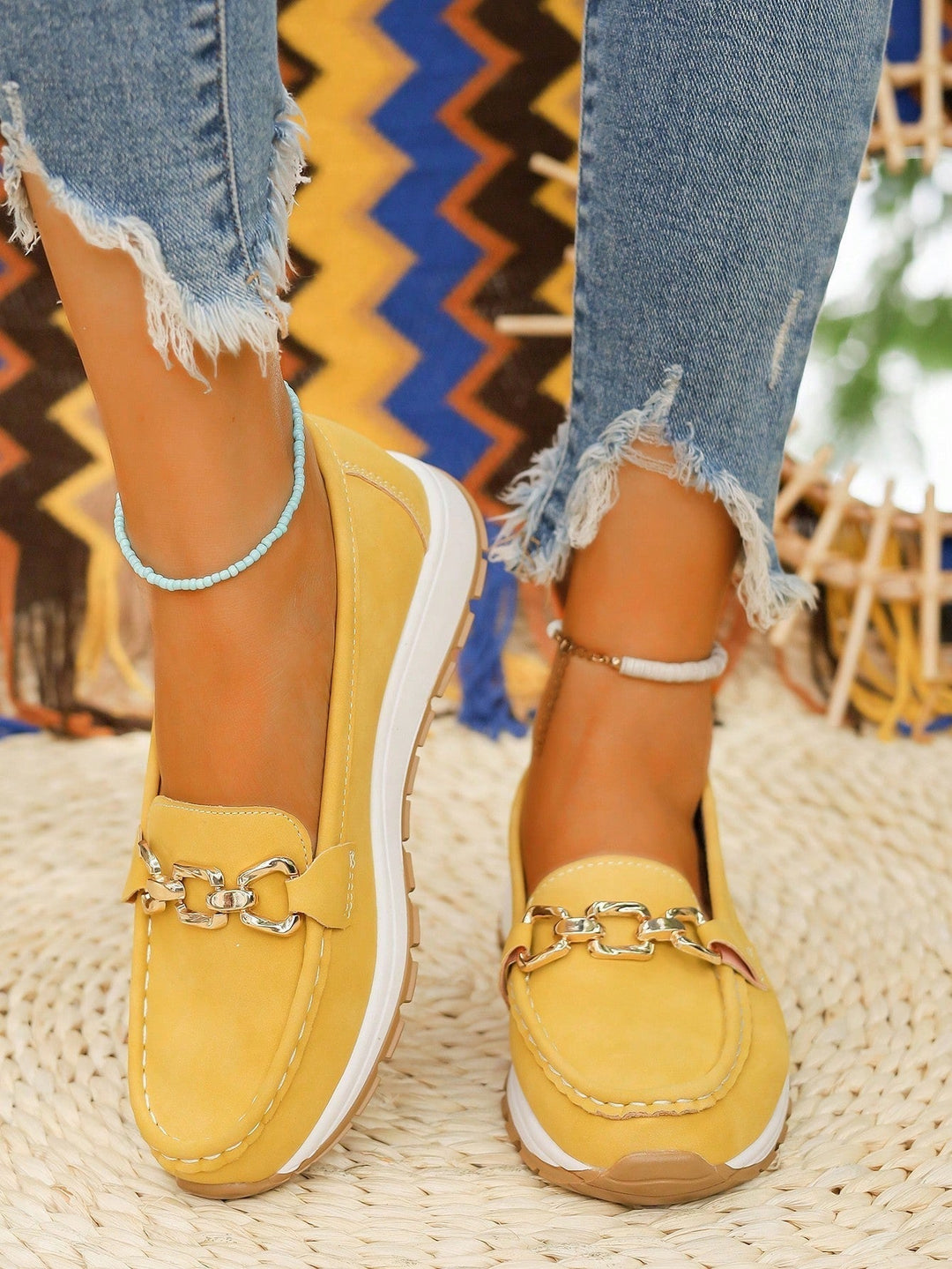 Lyra | Suede Buckle Loafers for Women