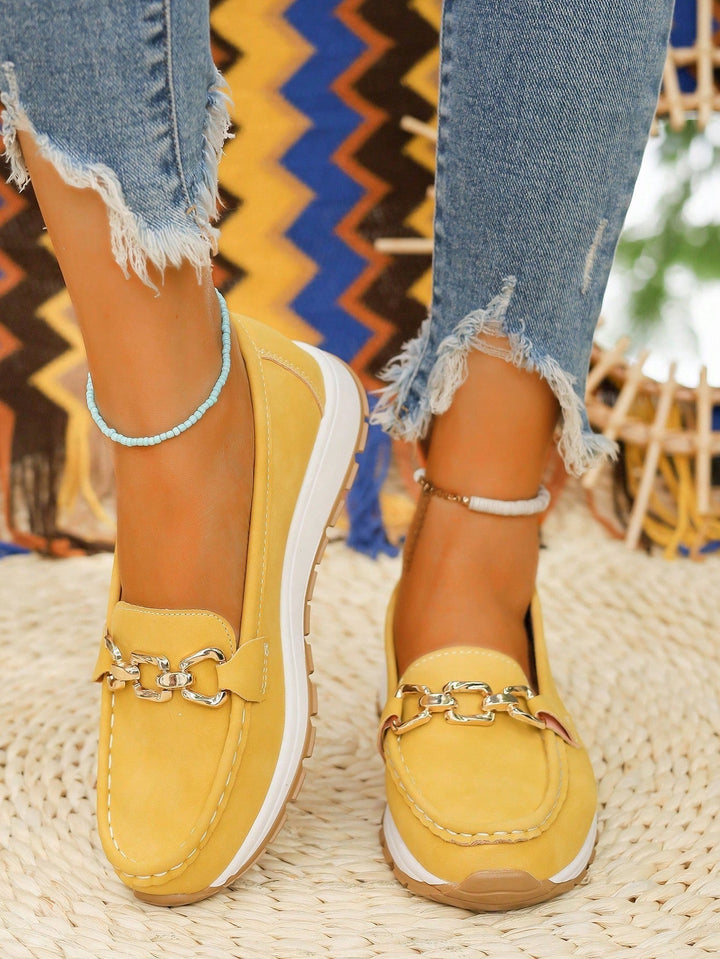 Lyra | Suede Buckle Loafers for Women