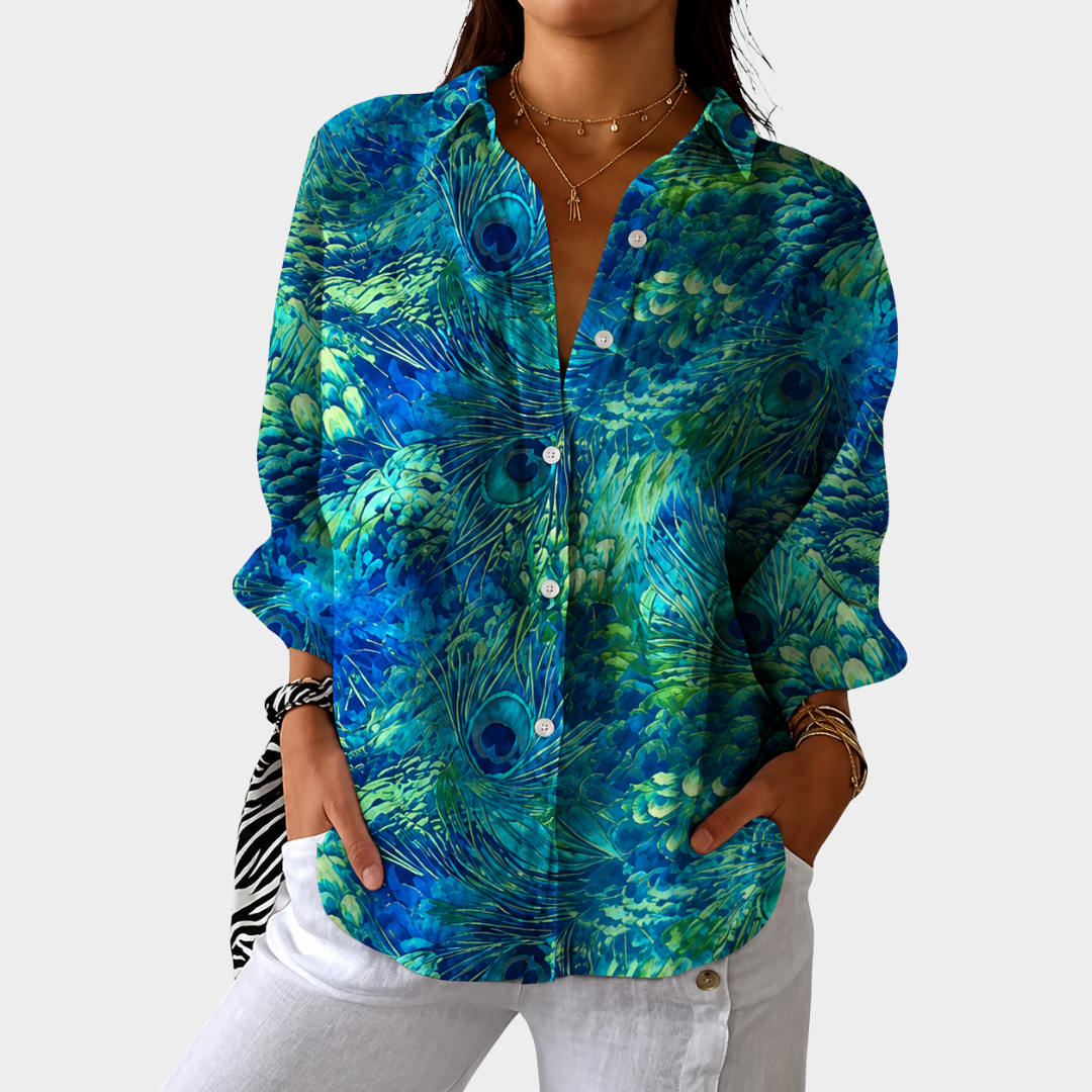 Carol - Artistic Feather Shirt