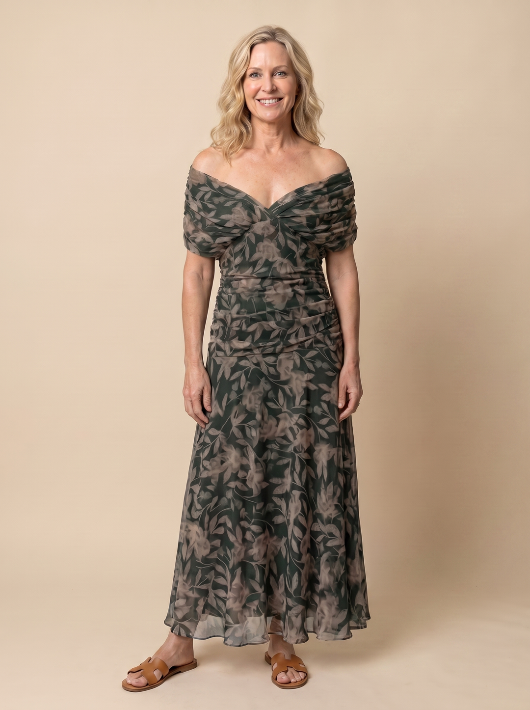 Patricia™ | Off-Shoulder Flow Midi Dress