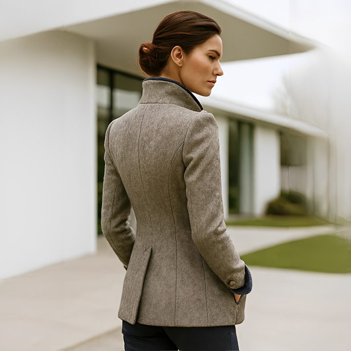 Valerie - Elegant Stand Collar Cardigan
