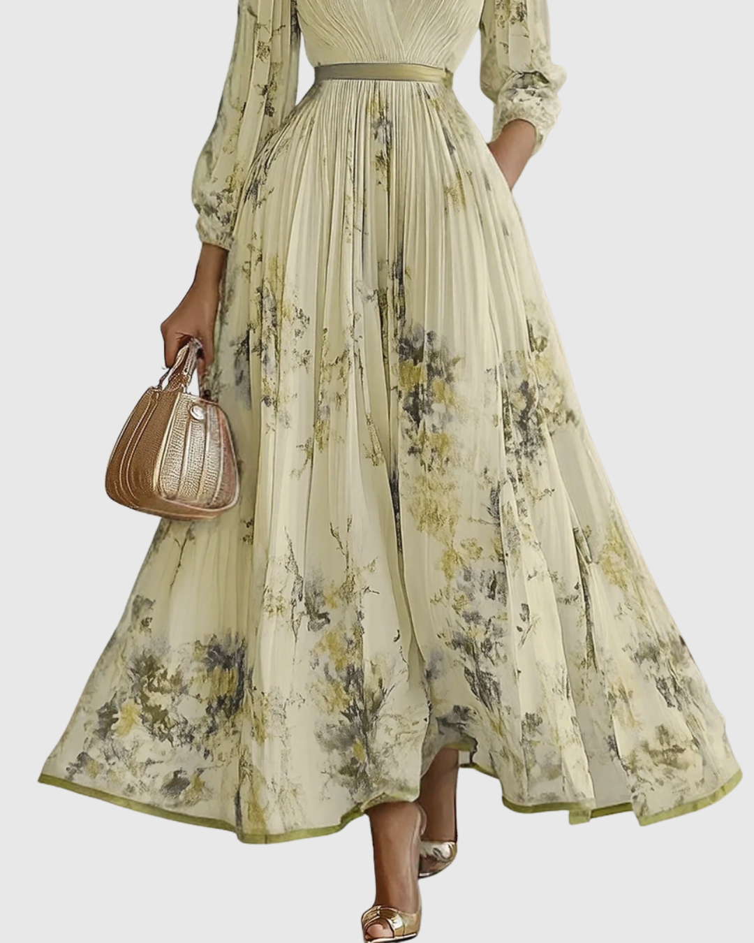 Suzanna - Pleated Elegance Dress