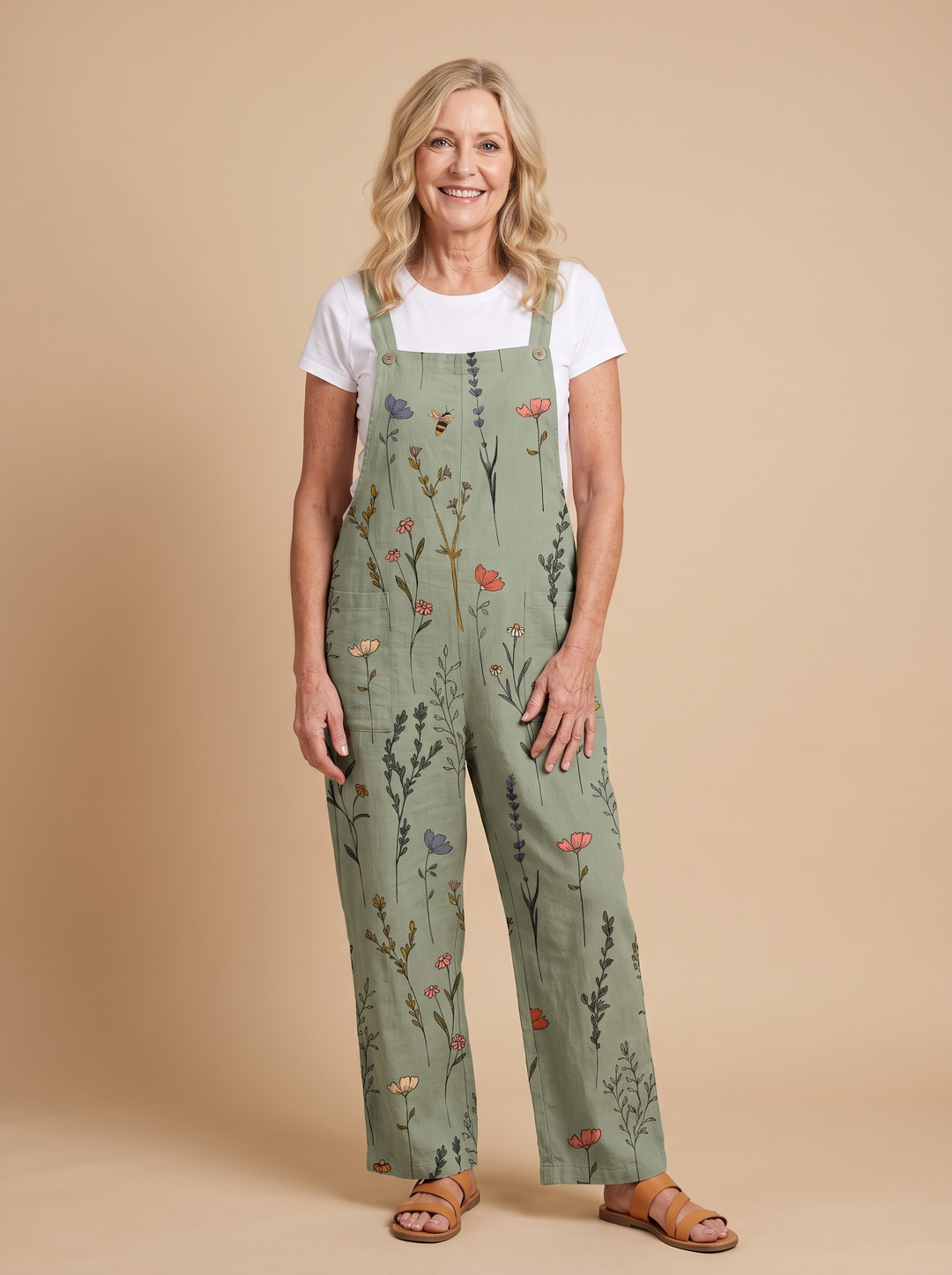 Sarah™ | Comfortable Printed Overalls
