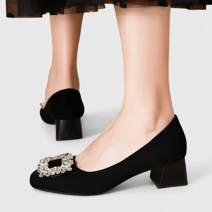 Elegant Comfort Support Real Leather Heels