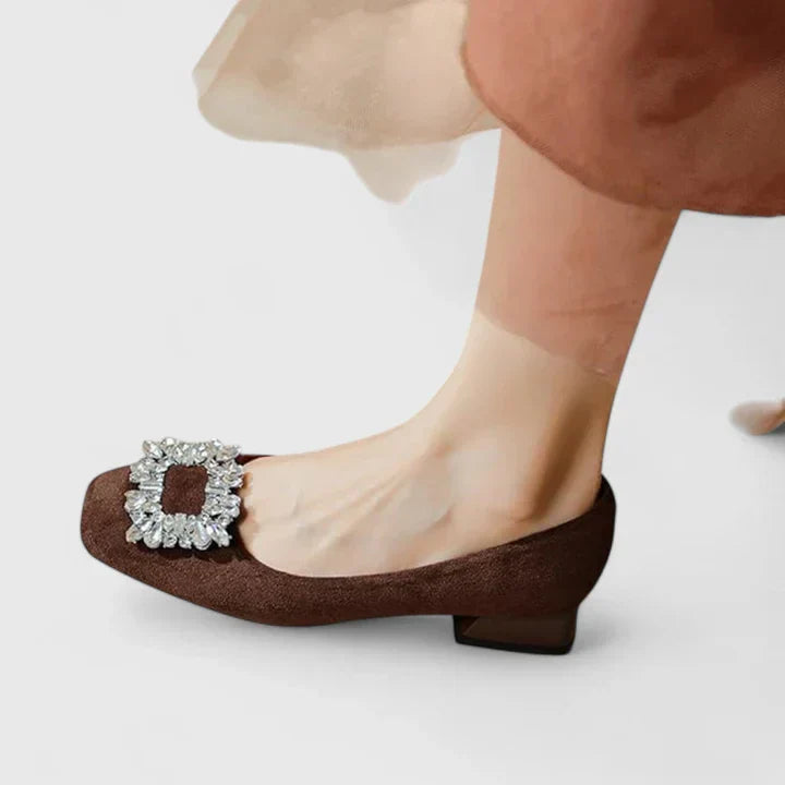 Elegant Comfort Support Real Leather Heels