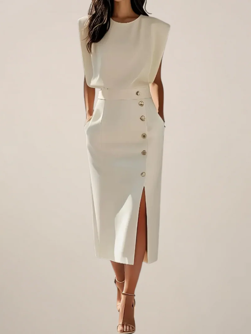DOLLY - Midi Dress with Side Slit