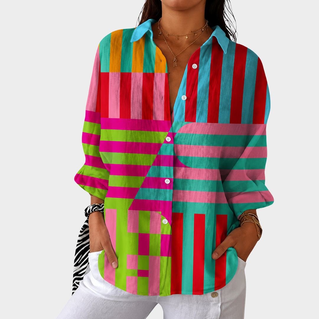 Kristine - Modern Geometric Blouse