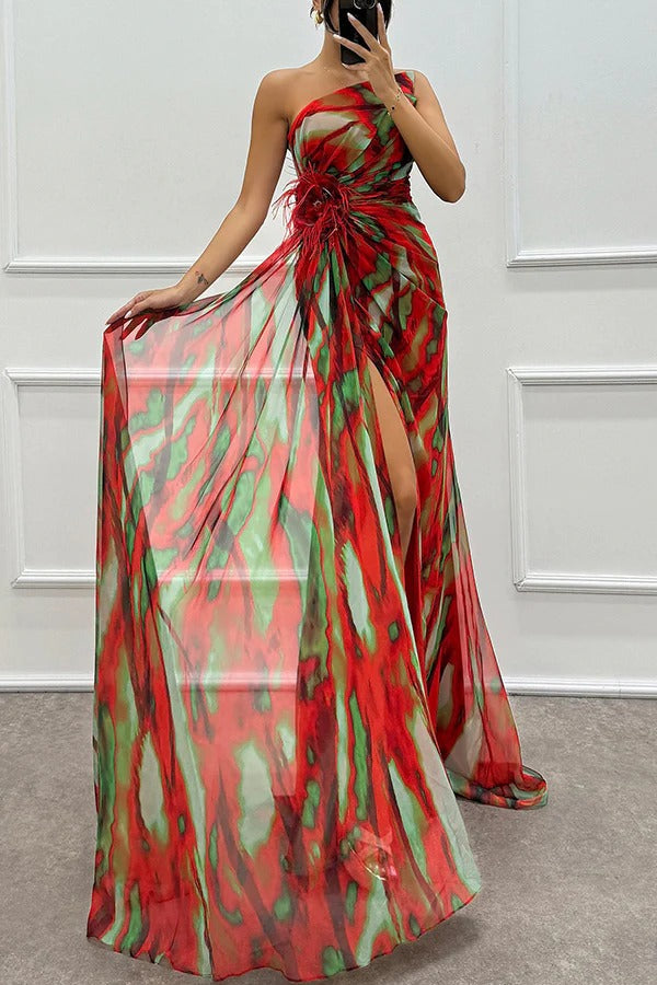 Petronella | Wedding Guest One-Shoulder Maxi Dress for Women