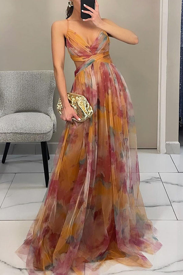 Women’s Elegant Floral Maxi Dress