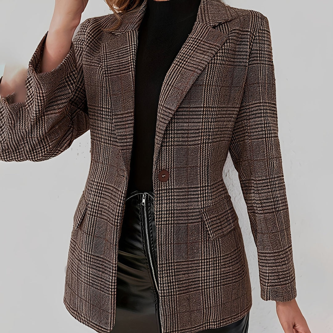 Eshal - Stylish Plaid Blazer