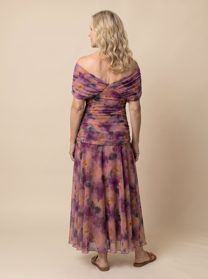 Patricia™ | Off-Shoulder Flow Midi Dress