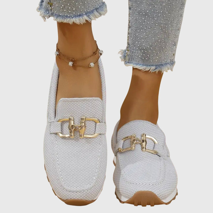 Riane | Woven Loafers with Chain Detail for Women