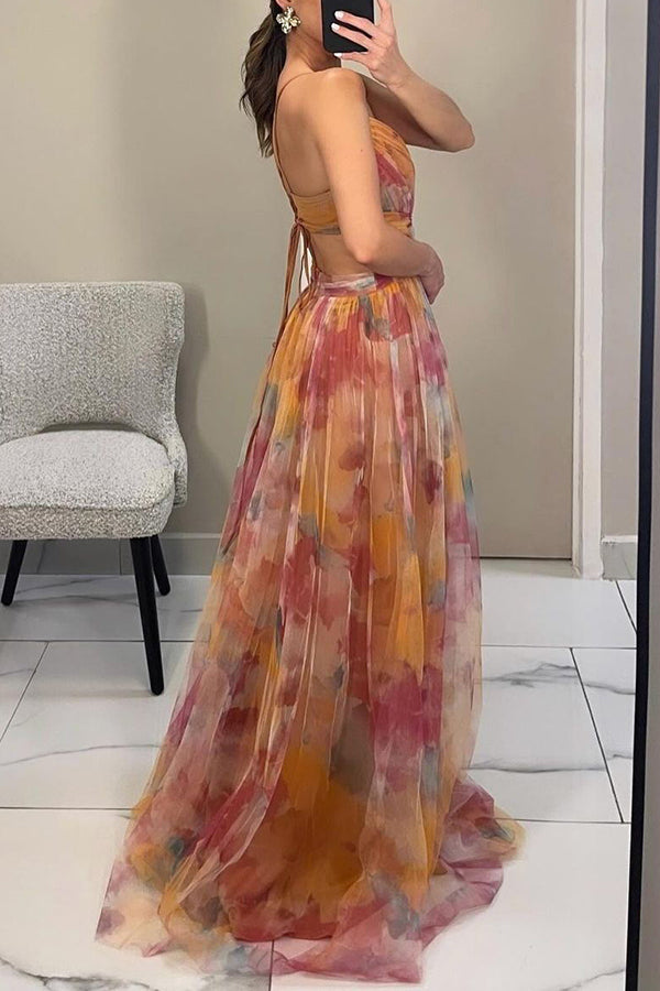 Women’s Elegant Floral Maxi Dress