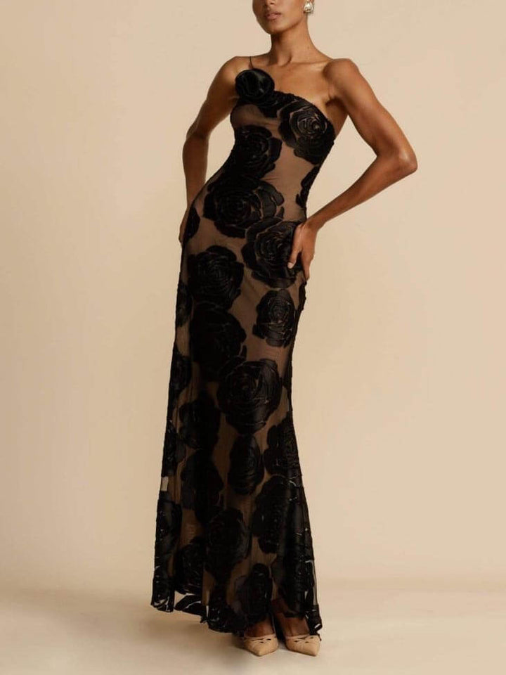 Arabella | Floral Wedding Guest Strapless Maxi Dress for Women