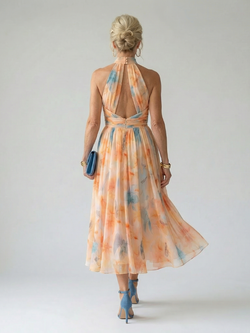 Julia & Ava™ | Soft Halter Midi Dress