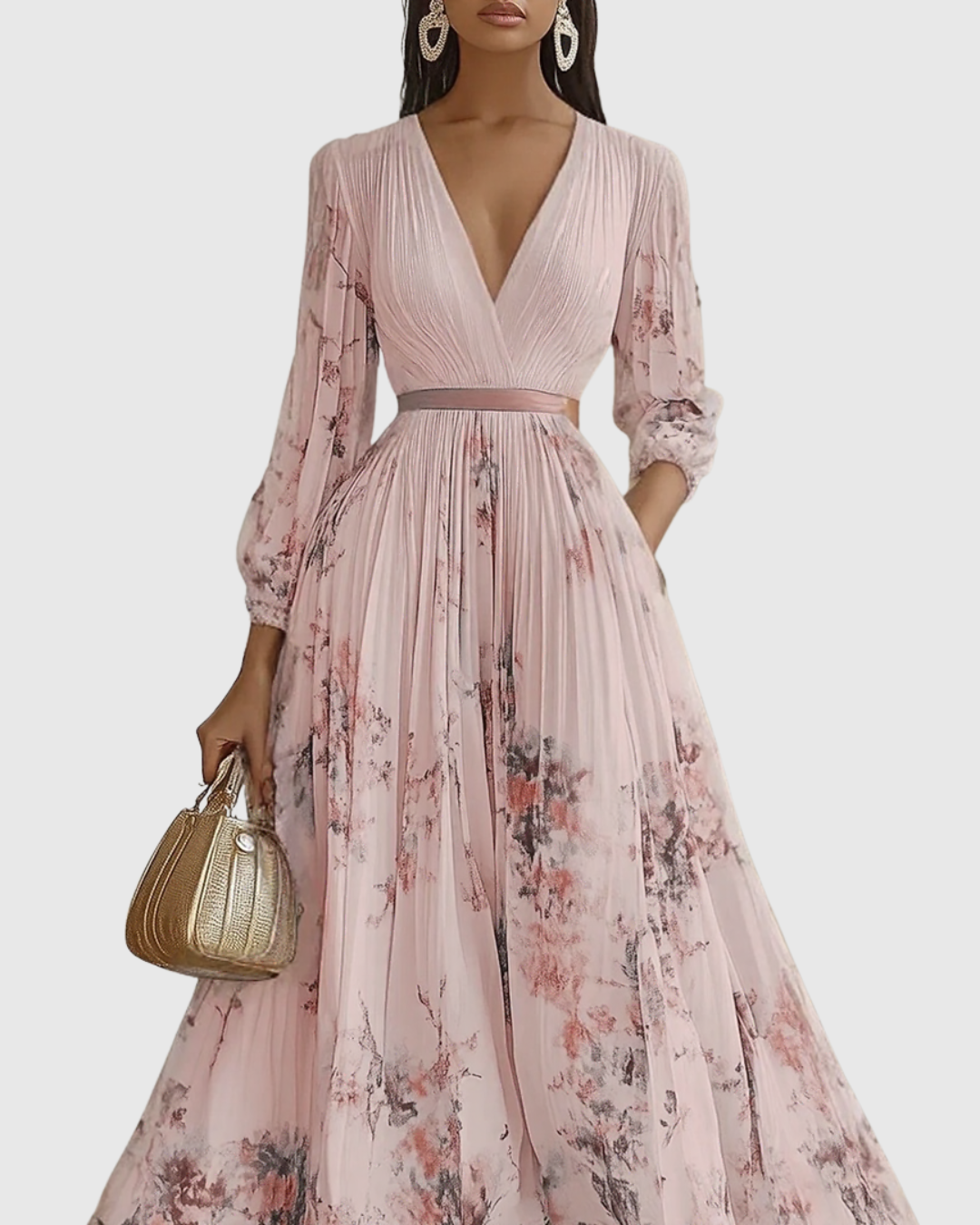 Suzanna - Pleated Elegance Dress