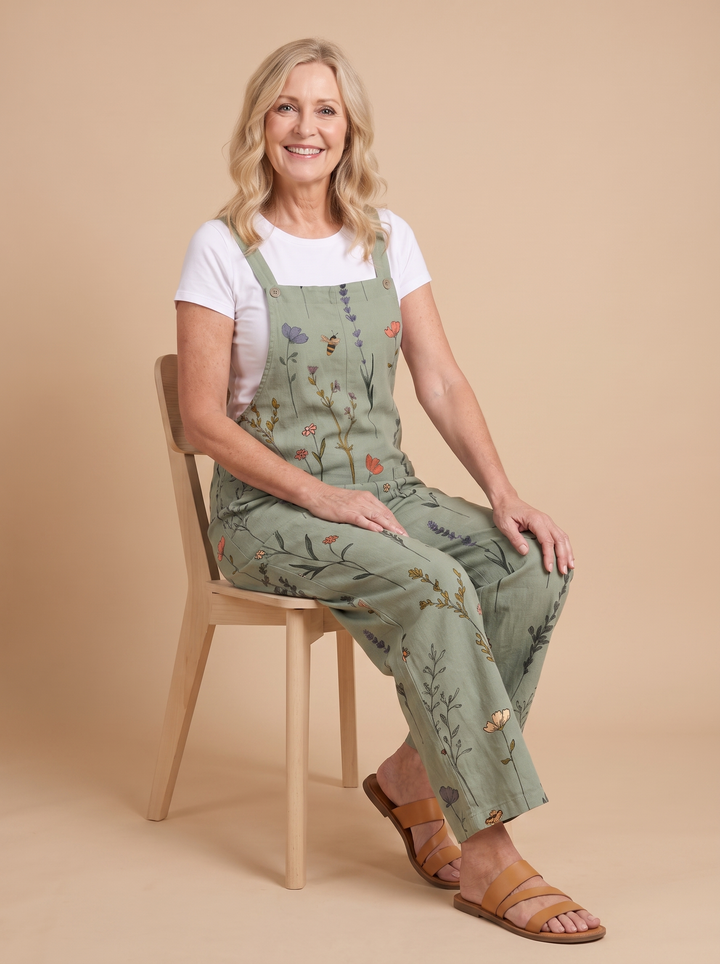Sarah™ | Comfortable Printed Overalls