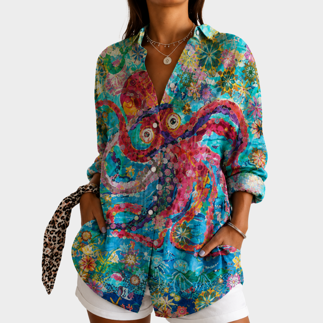 Valerie - Tropical Ocean Shirt