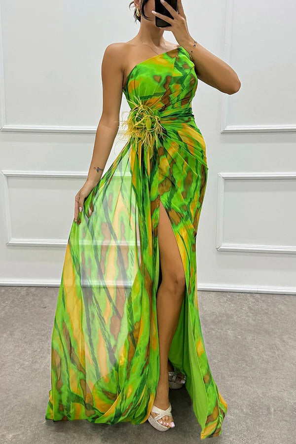 Petronella | Wedding Guest One-Shoulder Maxi Dress for Women