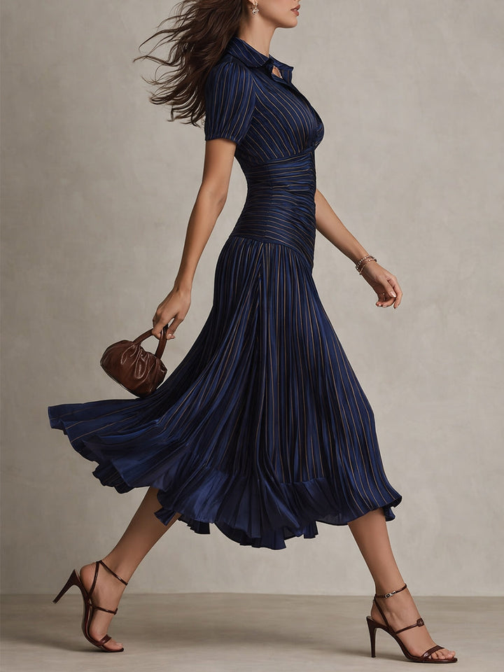 Frances ∙ Retro Striped Midi Dress