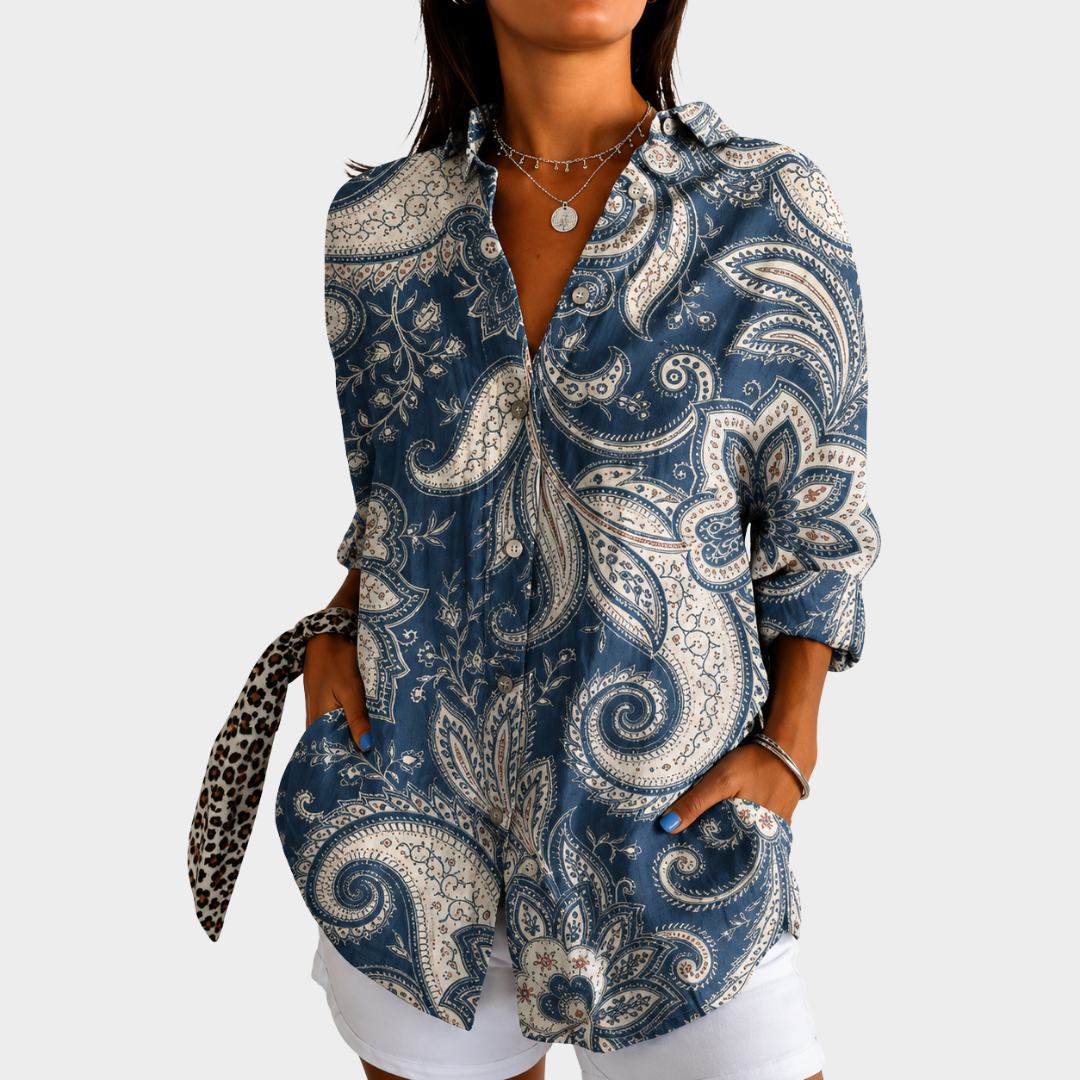 Diane - Graceful Paisley Blouse