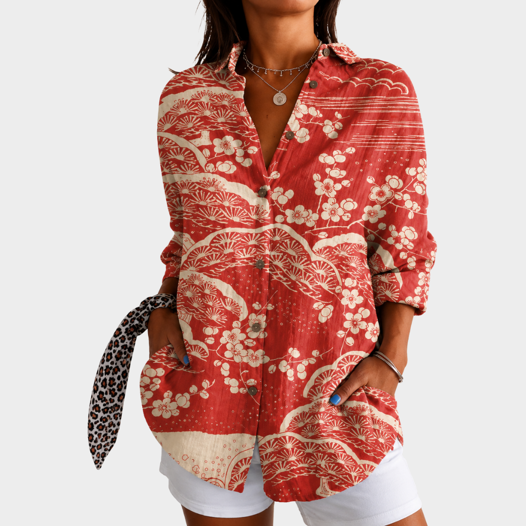 Brenda - Cherry Blossom Blouse