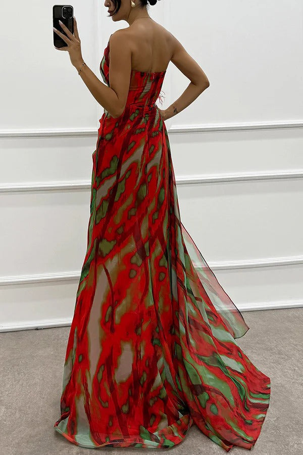 Petronella | Wedding Guest One-Shoulder Maxi Dress for Women