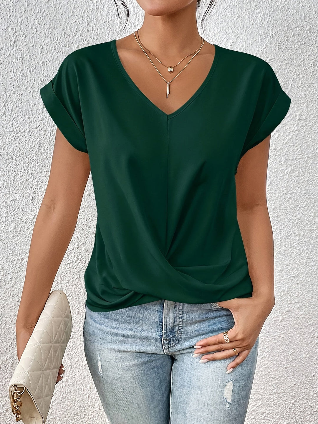 Sarah - Elegant V-Neck Summer Top