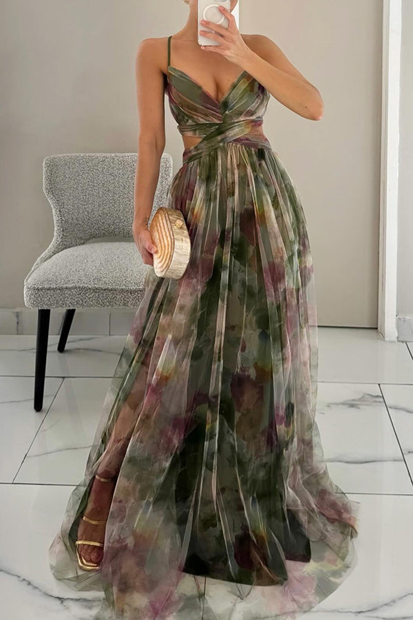 Women’s Elegant Floral Maxi Dress
