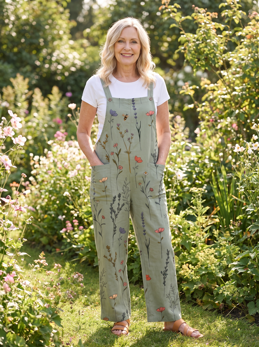 Sarah™ | Comfortable Printed Overalls
