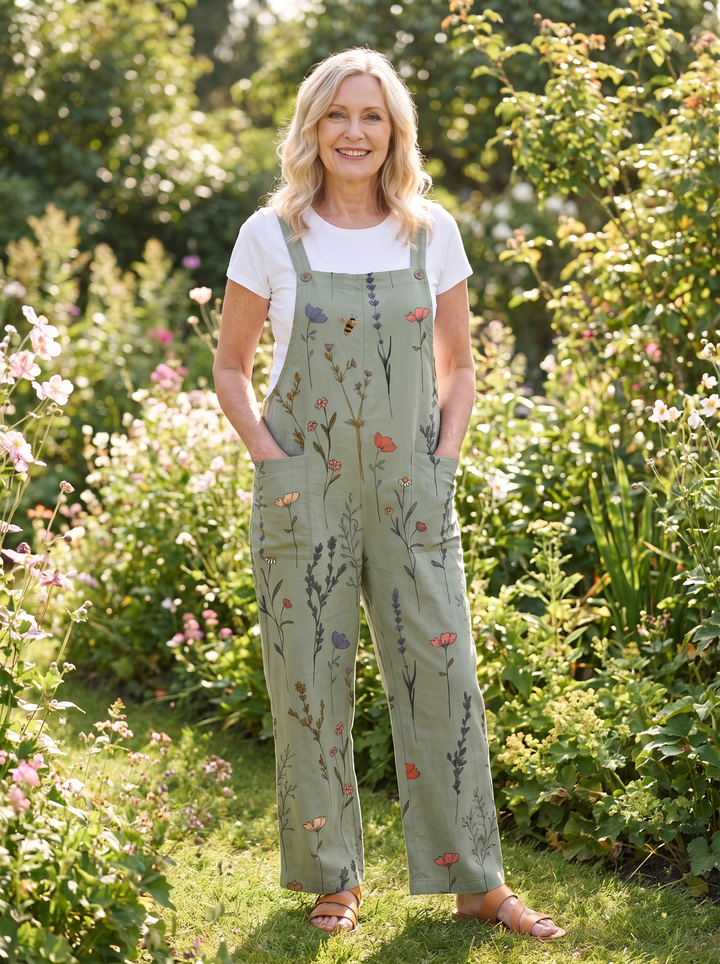 Sarah™ | Comfortable Printed Overalls