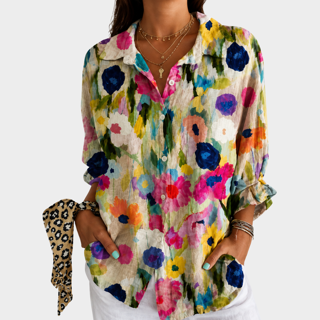 Rebecca - Floral Meadow Shirt