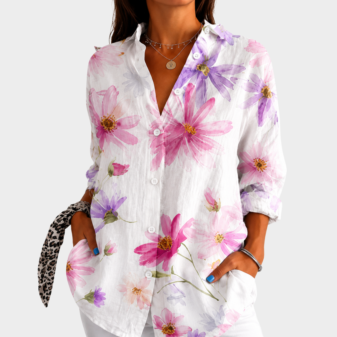 Kathy - Romantic Flower Blouse