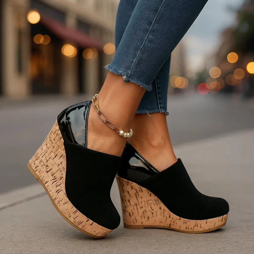 Augusta | Platform Wedge Ankle Booties for Women