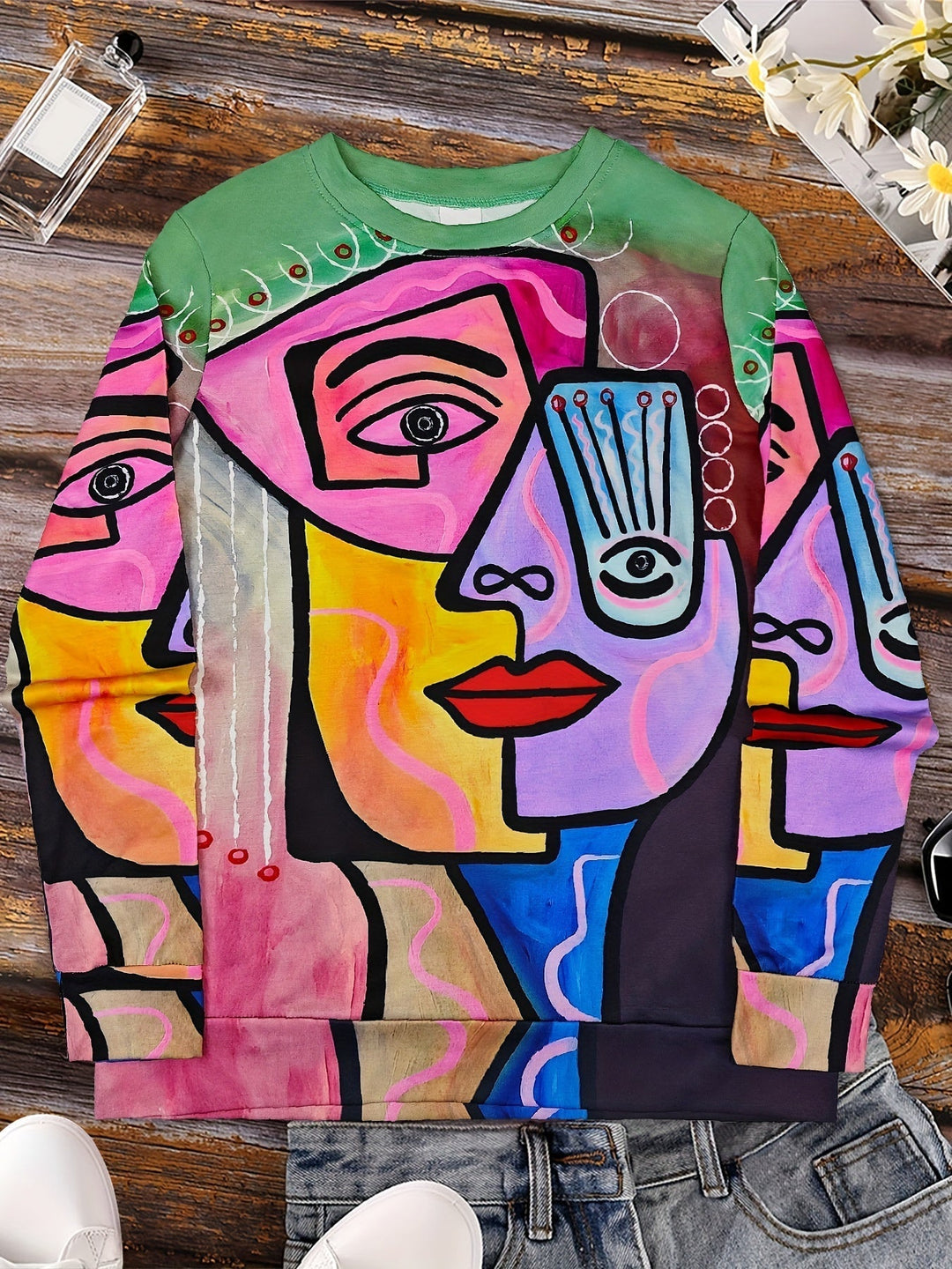 Wren | Abstract Art-Inspired Portrait Sweater