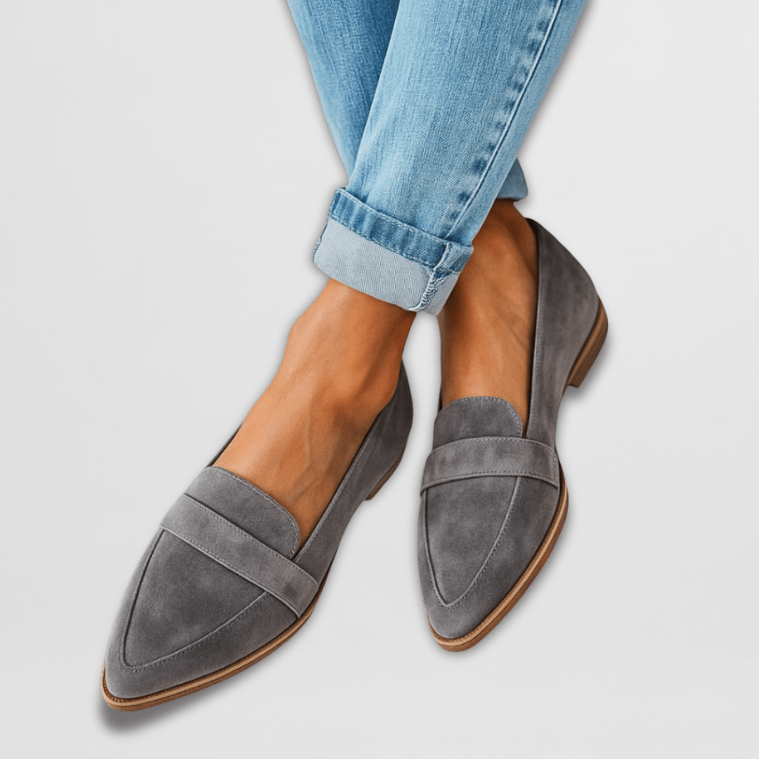 Rania | Suede Pointed Toe Loafers for Women