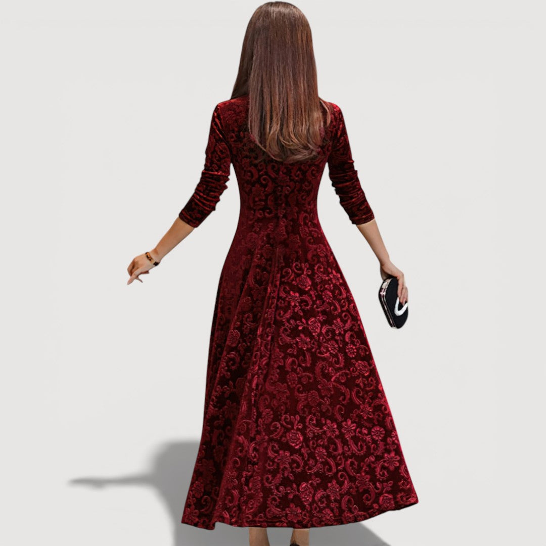 JILLIAN – ELEGANT VELVET DRESS