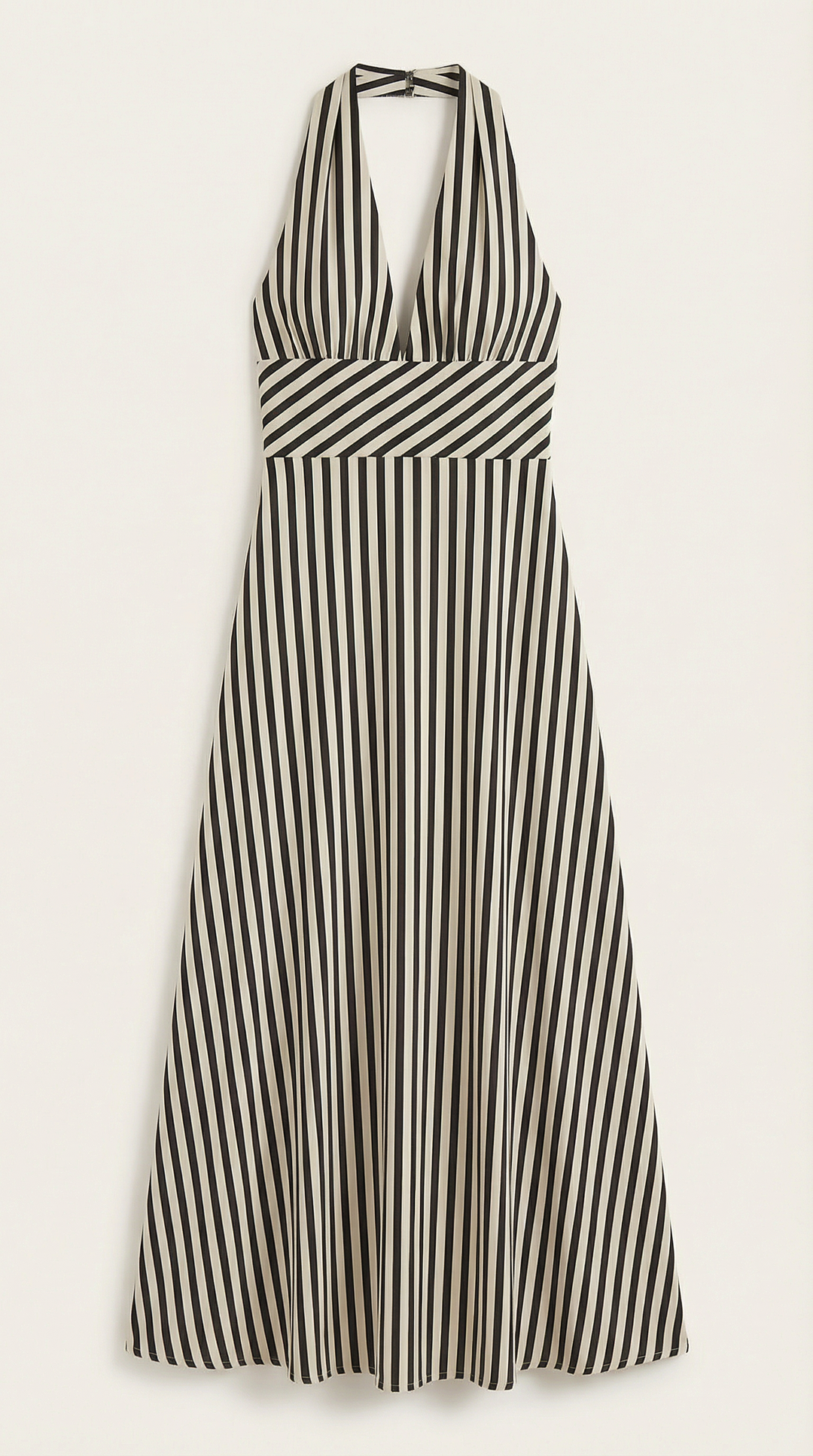 Striped V-neck Maxi Dress