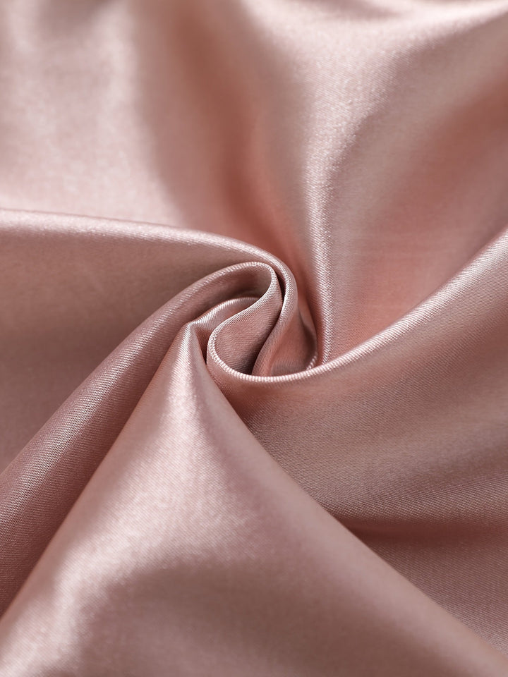 Juliette | 4-Piece Solid Satin Pajama Mid-Sleeve Robe Set