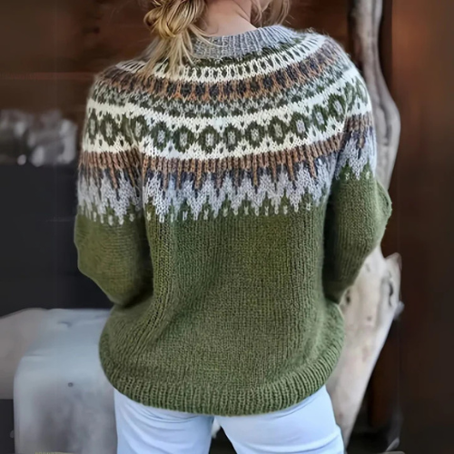 Elodie – Cozy Winter Patterned Sweater