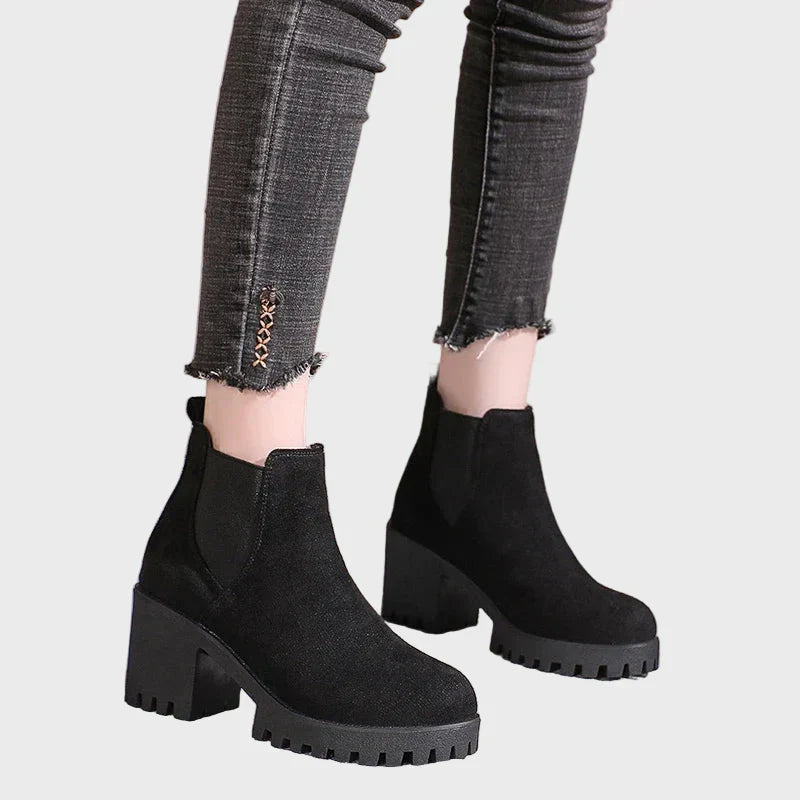 Marley | Block Heel Short Boots