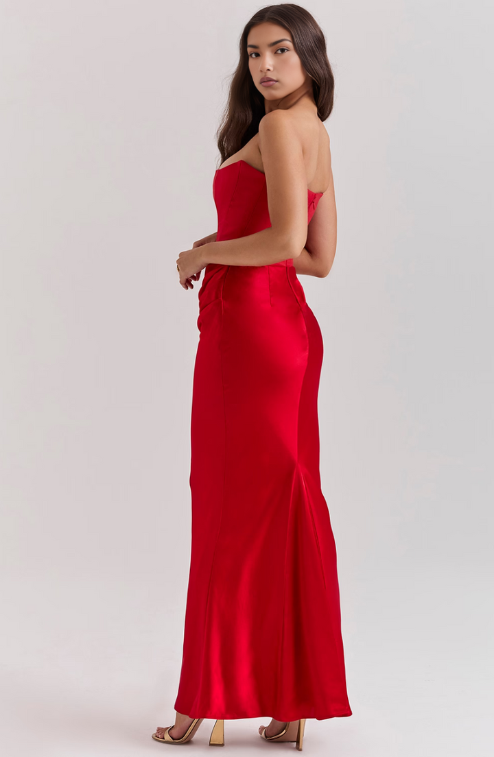 Aletheia | Wedding Guest Strapless Maxi Dress for Women
