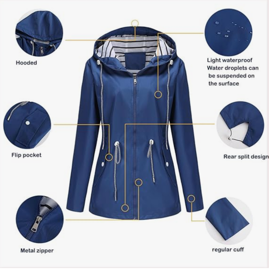Noa | Hooded Zip-Up Parka Coat for Women