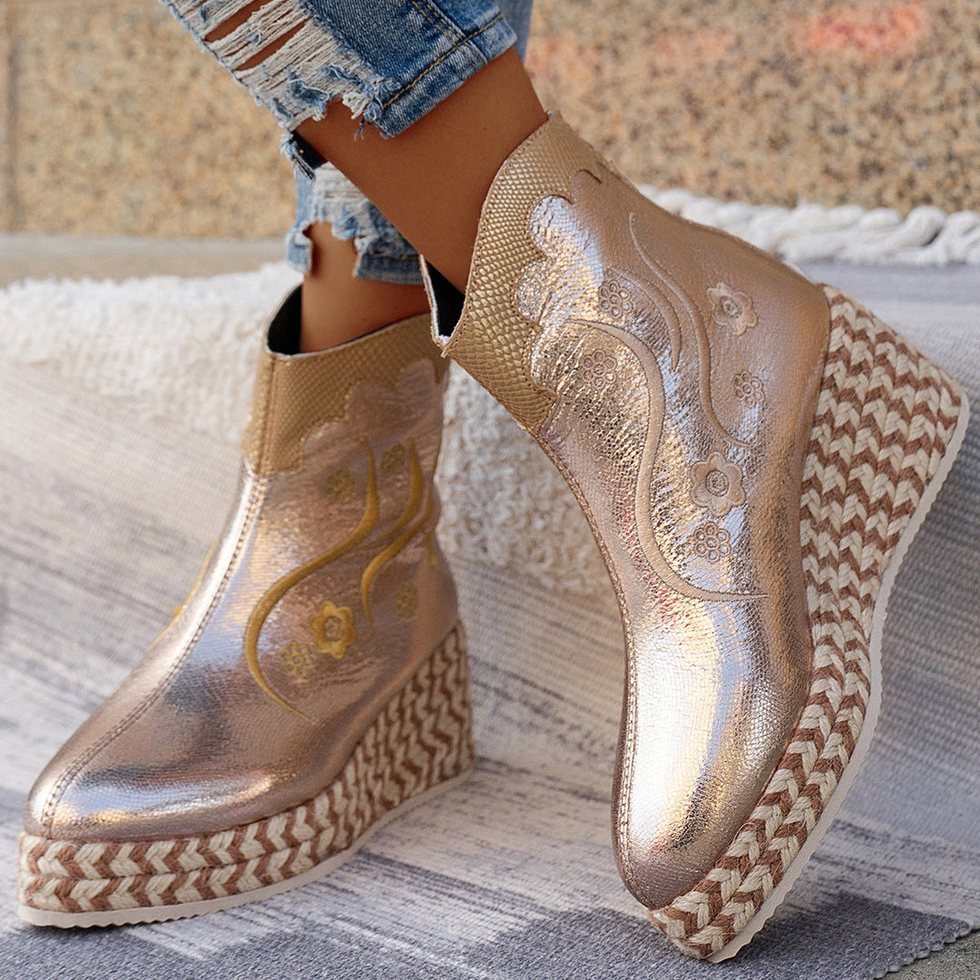 Georgia | Elegant Wedge Boots