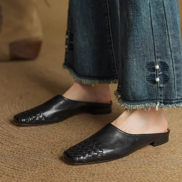 Helma Genuine Leather Mules