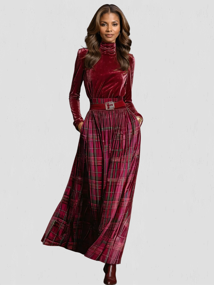 Evelyne - Classic Plaid Dress