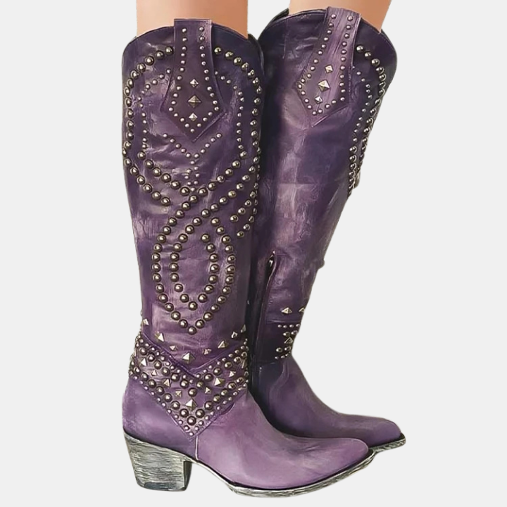 Alina | Western Knee-High Boots