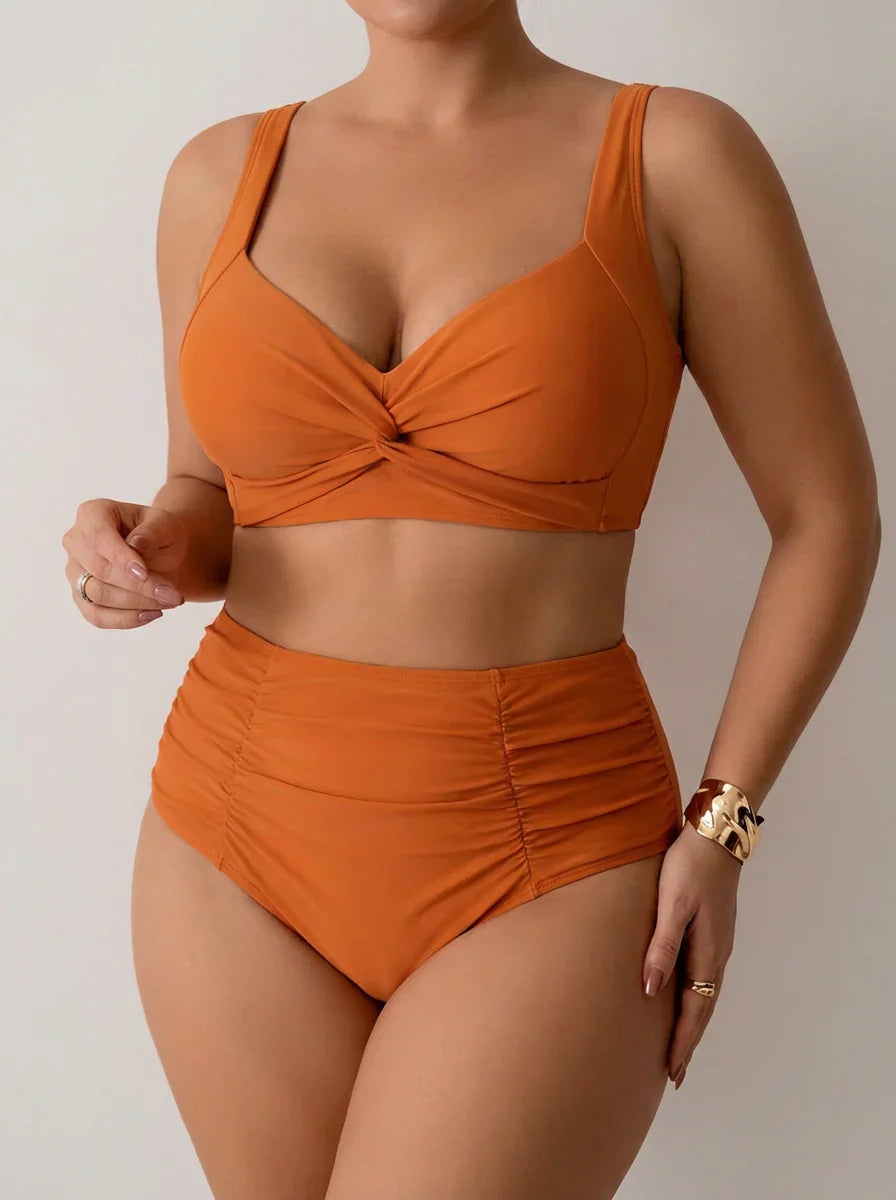 Nicoletta | Bandeau Bikini with Gathered Fabric